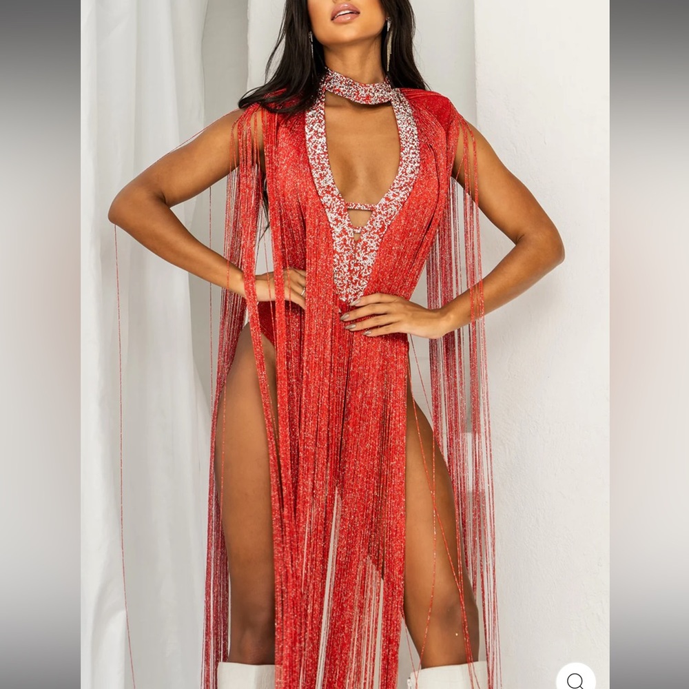 Red Fringe Festival Bodysuit